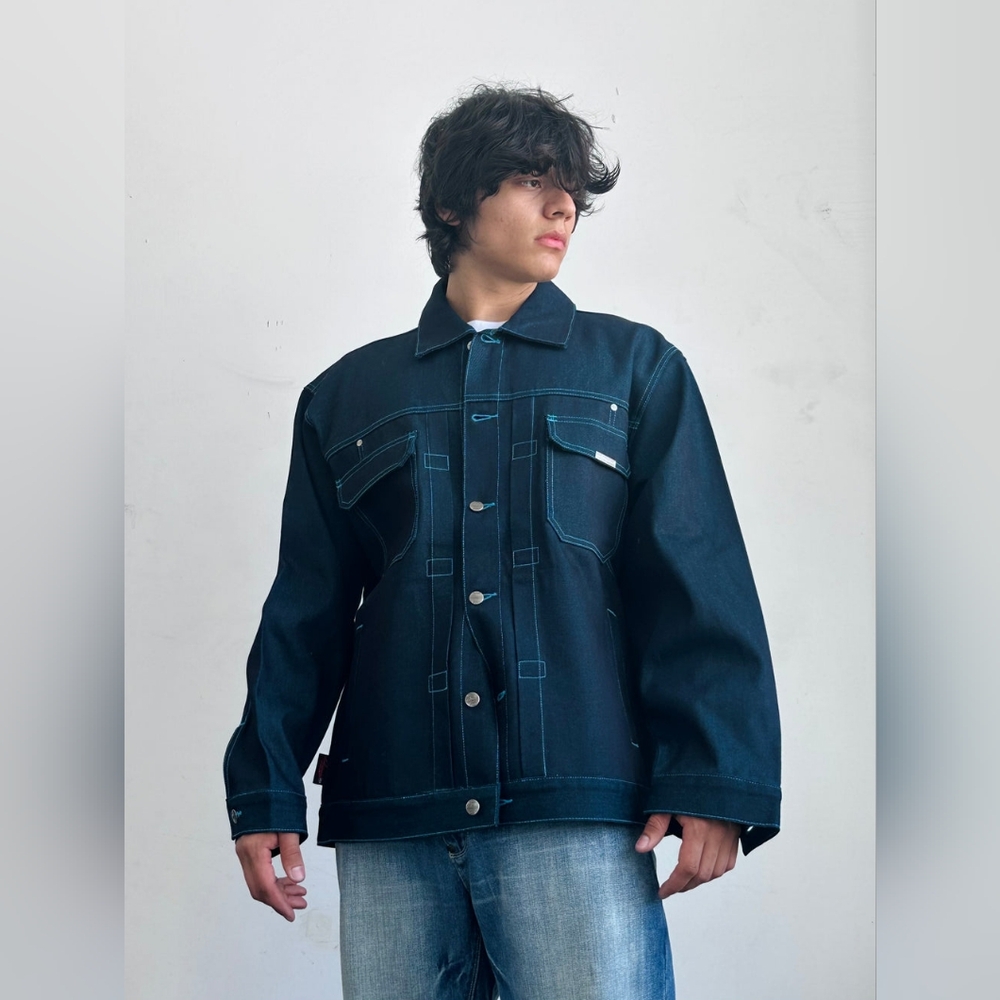 Men's Davoucci Blue | Aqua Casual Denim Jacket NWT